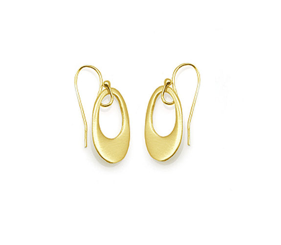 Vermeil Open Oval Earrings by Philippa Roberts